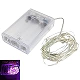 LINSAM ジュエリーライト 電池式 イルミネーション ライト ワイヤー スター LED ワイヤーライト クリスマス/飾り/電飾/クリスマスライト　ピンク＆2M　20LED