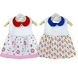 Limi ベビー 赤ちゃん ビブドレス 防水加工 綿100%製 スタイ 2枚セット よだれかけ 女の子 (A)