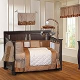 BabyFad Minky Brown 10 Piece Baby Crib Bedding Set by BabyFad