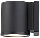 WAC Lighting WS-W2605-BK Tube LED Outdoor Wall Light Fixture, One Size, White/Black by WAC Lighting 