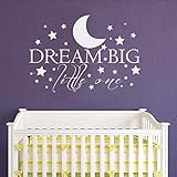 Battoo Dream Big Little One With星赤ちゃん保育園壁デカールステッカー – Inspiring Wordsビニール壁引用符Deal保育園子供部屋D ¨ ¦ cor 30.