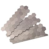 アスペクトPeel and Stick Backsplash Honeycomb Mattedメタルタイルのキッチン、トイレ 11" x 4" Tiles A98-50 1