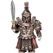 COPPERTIST.WU スパルタ戦士　別売の槍とメデューサの盾付き Amazon.co.jp: COPPERTIST.WU スパルタ戦士の置物 ギリシャ像 ホーム