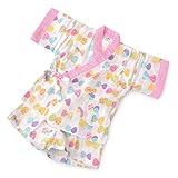 ベビー女の子　ガーゼ甚平 ちょうちょ ピンク 80cm