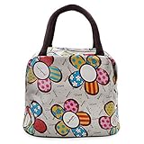 Good Bag Lunch Bag Portable Tote Bag Zipper Carry Storage Carry Case Lunch Tote Lunch Kit with Flowe