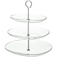 IKEA　KVITTERA　サービングスタンド3段　クリアガラス/ステンレススチール