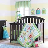 Pem America Laura Ashley Owlphabet Sage Crib Set by Laura Ashley