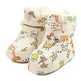 【SEBLES】ベビーシューズ 靴 ブーツ 可愛い プリント 滑り止め キャラクター 動物 12cm 0-12ヶ月(キリン)