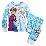 ディズニー (Disney) アナと雪の女王 長袖 パジャマ 女の子 ブルーホワイト (120cm US7) [並行輸入品]