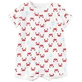 カーターズ（Carter's）男の子用白カニさんがいっぱいお出かけ用半袖クリーパー (newborn(-55cm)) [並行輸入品]