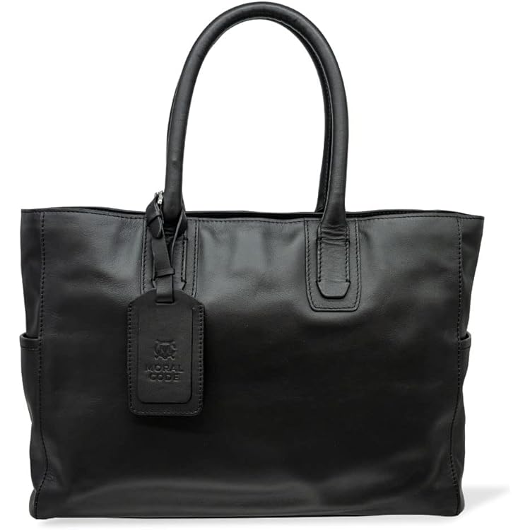 Amazon | [MORAL CODE] レザー トートバッグ CROSBY-II NAVY ネイビー