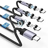 マグネット 充電ケーブル 7ピン USB C PD マグネットケーブル 3A急速充電 540°回転 3本セット 1m x2本 2m x 1