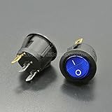 10ピースブルーledドットライト220ボルト車ボート自動ラウンドon/offロッカートグルspstスイッチ