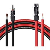 Amazon.co.jp: LVYUAN ソーラーケーブル 6sq 9AWG 長さ10m 最大電流約