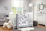 NoJo Good Night Sheep 4 Piece Standard Size Crib Comforter Set, Black & White by NoJo