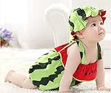 かわいい ロンパース スイカ 帽子付き キッズコスチューム 萌える 記念写真 着ぐるみ 撮影衣装 出産祝い お誕生日 男女共用 85ｃｍまで