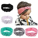Baby Girl Bow縄目Headwrapヘッドバンドターバンヘアバンド( 5パック)