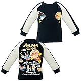 アンパンマン 裏毛 スカジャン風 長袖トレーナー Anpanman fo-ea3870-9222 95cm ブラック