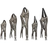 Crescent clp5set 5-pieceロックペンチセットW/CURVED JAW &長い鼻ペンチツール、ハンドツール