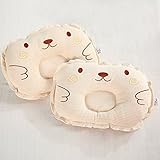 Bedding Colored Cotton Embroidered Newborns Shaping Pillow Baby Anti Migraine Pillow Organic Cotton 