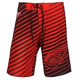 Detroit Red Wings NHL "ストライプ"メンズBoardshorts Swim Trunks 3L レッド