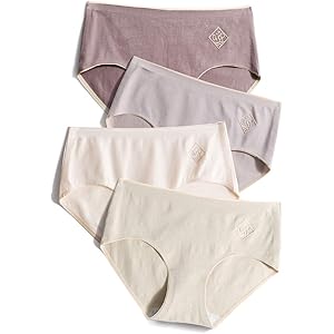 ショーツ レディース 純綿 パンツ 女性下着 女性美形ショーツ 中間ウエスト 高通気性と伸縮性 ヒップショーツ 4枚セッ…