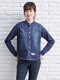 CLOUDY,FINE LATER (クラウディファインレター) 産後用 デニム スタンド カラー シャツ forMAMA 親子ペア可 長袖 デニムシャツ トップス M ネイビー 30133 3013