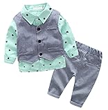 Bevalsaベビー服　男の子 フォーマルスーツ 上下セット キッズ 男の子 紳士服 シャツ ベスト パンツ 3点セット 長袖 赤ちゃん 幼児 出産祝い 結婚式 撮影 記念日 誕生日