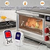 Simplyシルバー – Thermoproデジタルワイヤレス温度計肉2プローブfor BBQオーブングリルSmoker
