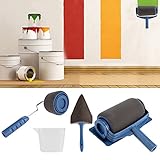 5点セット　ペイントブラシ　ペイントローラー　ブラシ　ハンドル　ウォールペインティング　多用途ローラー　多機能ローラーセット　塗装　壁装　塗装用具　ハンドルツール ホーム　家庭用　オフィスルーム用　