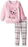 Kids Headquarters Little Girls' Toddler Faux Fur Tunic with Leggings Set Pink 3T [並行輸入品]