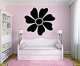 Design with Vinyl RAD 882 2 Flower Baby Girl Teen Bedroom Design Wall Decal, Black, 16 x 24" [並行輸入品]