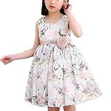 WIN フォーマル 子供服 子どもドレス 女の子用 フラワーガール 出産祝い お遊戯会 およばれ 発表会 オーガンジードレス (150cm, ブルー)