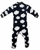 zippyjamz Organic Baby Footed Sleeperすばやく簡単なおむつ変更のパジャマ股下ファスナー付き US サイズ: XS
