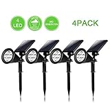 YINGHAO Solar Lights Spotlight High Power Outdoor Landscape Lighting Waterproof Wall Light Security 