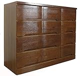 チェスト タンス ロータイプ 幅120cm 4段 桐材 完成品 ブラウン 【らくらく設置サービス無料】