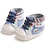ベビーシューズ　ファーストシューズ　キャンバス　男の子　ファッション　滑り止め　歩き学び (S, ブルー)