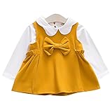 YY-Natuhi ベビー服 子供服 女の子 ワンピース ブラウス 二点セット かわいい 長袖 キッズ服 ドレス サロペット おしゃれ トップス お出かけ 通園 入園式 入学式 発表会 春 丸襟 リボ