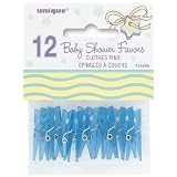 Clothes Pins Baby Shower Favours - Blue by Unique Party