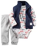 カーターズ Carter's キルト ベスト 3点セット 3-Piece Quilted Vest Set NB (50-55cm) [並行輸入品]