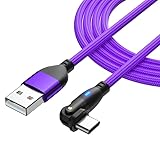 USB Type C ケーブル L字180度 ゲーム用 USB Cケーブル 3A急速充電/QC3.0対応 タイプCケーブル アンドロイド充電器ケーブル タイプC充電ケーブル 高速データ転送 Andriodケーブル (2m)