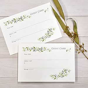 ゲストカード 芳名カード リーフ 枚入 結婚式 パーティー ゲストブック 芳名録 文房具 オフィス用品 Amazon