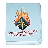 CafePress – グリルマスター – スーパーソフトベビー毛布、新生児おくるみ ブルー 049266944525CD2