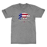 University of Alabamaアメリカ国旗シルエットTシャツ – Athletic Heather 5L グレイ