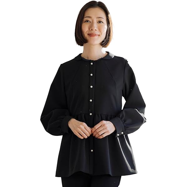 Amazon.co.jp: [ソーノ] NAVY エアリーツイード ティアードペプラム
