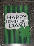 12X18 Happy St. Patrick'S Day Stripes Sleeved Garden 12X18 Flag [並行輸入品]