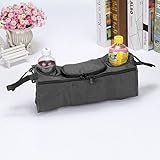 グレーキッズ赤ちゃんベビーカー安全コンソールトレイPram Hangingブラックバッグボトルカップホルダー