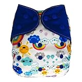 Charcoal Bamboo AIO All In One Cloth Diaper with Pocket (Sun) by Ecoable