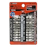 ACCS 　電動ドライバービットセット　10本組 ⊕2X65　EB-001