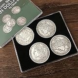 【enjoy】 Morgan Dollar Shell and Coin Set モーガン硬貨のセット コインマジック 説明書付き 手品用
